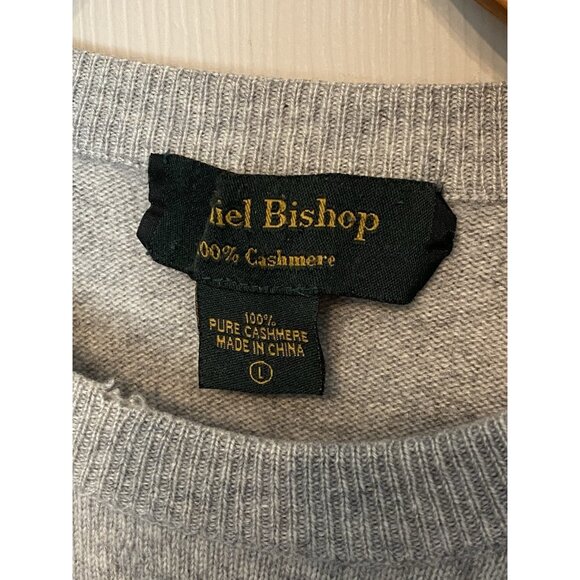 Daniel Bishop Men’s Gray 100% Cashmere Sweater L Distressed Holes Pilling Craft - Picture 5 of 7